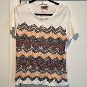 Missoni multicolor chevron printed top
